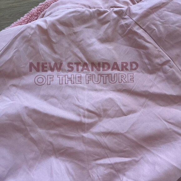 Feltics Korean Y2K Streetwear Reversible teddy bear coat jacket pink M/L - Picture 10 of 12